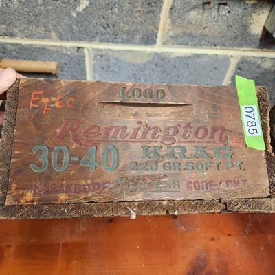 Remington 30-40 KRAG 220 gr Soft Point Wooden Ammo box