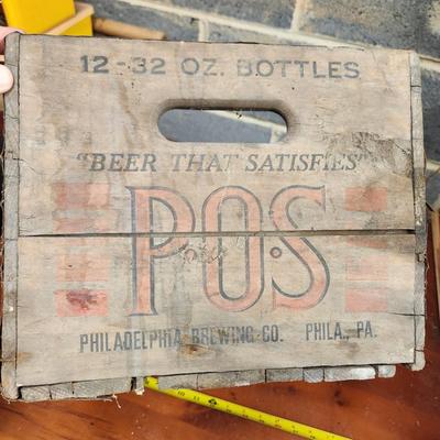 Philadelphia Old Stock Brewing Co POS Beer Wooden Crate