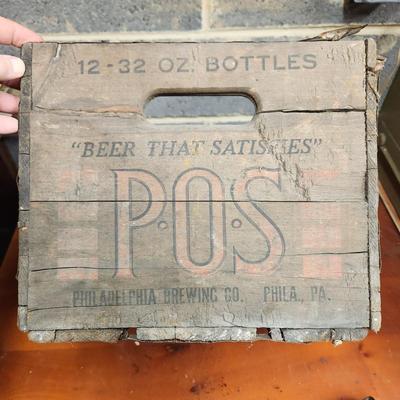 Philadelphia Old Stock Brewing Co POS Beer Wooden Crate
