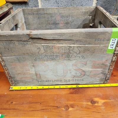 Philadelphia Old Stock Brewing Co POS Beer Wooden Crate