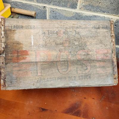 Philadelphia Old Stock Brewing Co POS Beer Wooden Crate