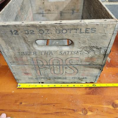Philadelphia Old Stock Brewing Co POS Beer Wooden Crate