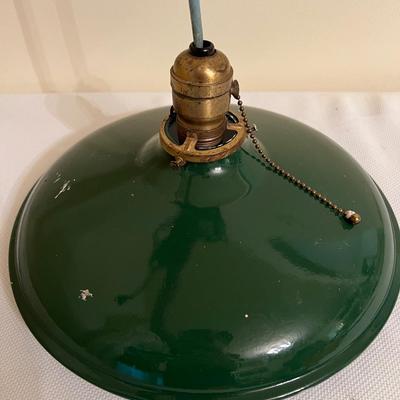 Vintage Industrial Enamel Pendant Light