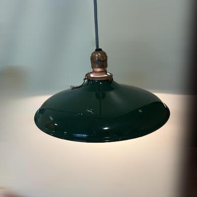 Vintage Industrial Enamel Pendant Light