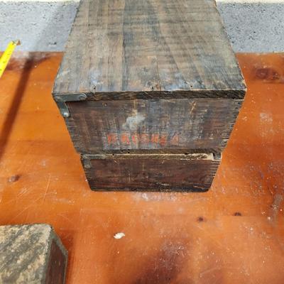 4 Vintage Wooden boxes National Carpet Tacks Remington Air Rifle shot