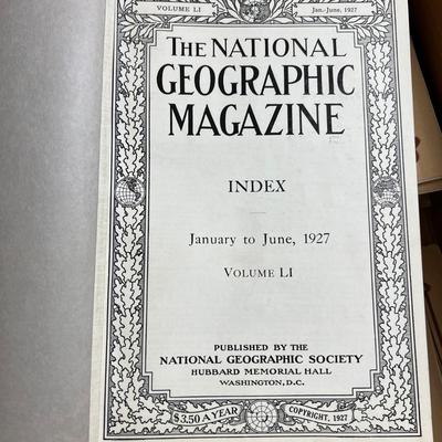 Antique National Geographic Book Set 1925-1937, Vol. 47-72