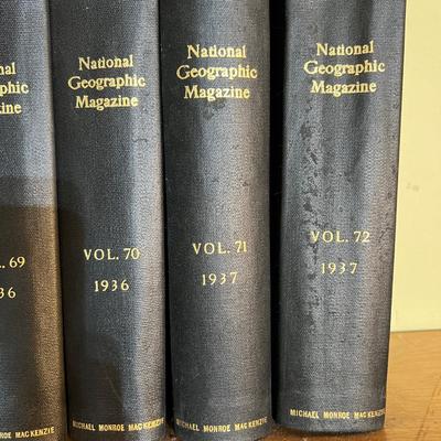 Antique National Geographic Book Set 1925-1937, Vol. 47-72