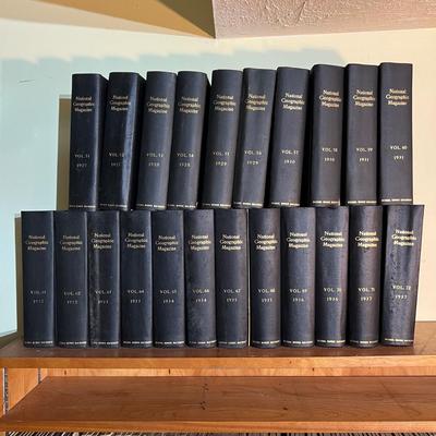 Antique National Geographic Book Set 1925-1937, Vol. 47-72