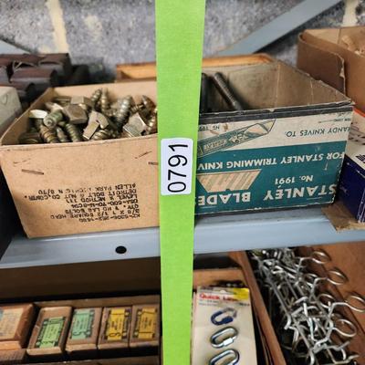 Large Hardware Tool Lot Shelves and Contents on the Shelves