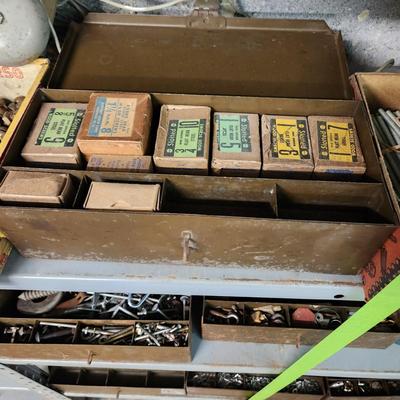Large Hardware Tool Lot Shelves and Contents on the Shelves