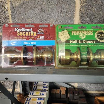 Large Hardware Tool Lot Shelves and Contents on the Shelves