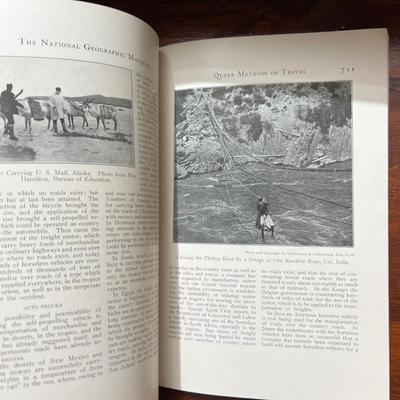 14 Antique National Geographic Magazines c. 1906-1907
