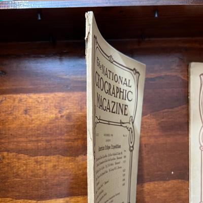 14 Antique National Geographic Magazines c. 1906-1907