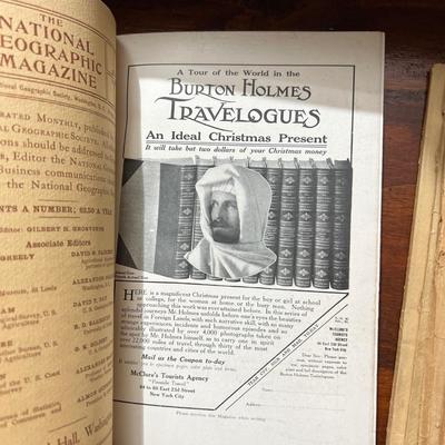 14 Antique National Geographic Magazines c. 1906-1907