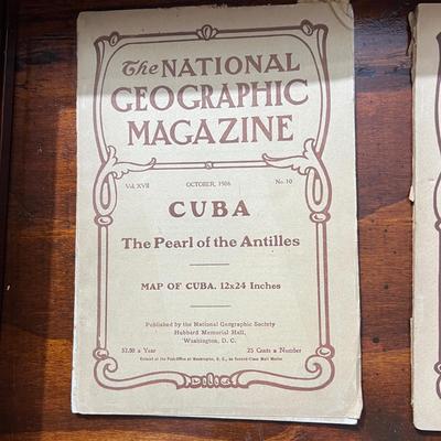 14 Antique National Geographic Magazines c. 1906-1907