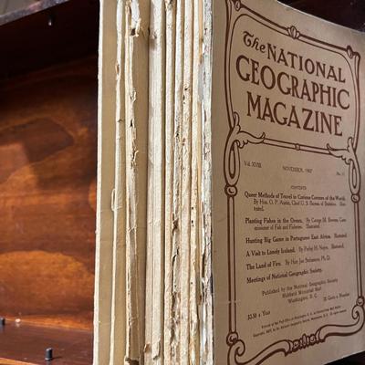 14 Antique National Geographic Magazines c. 1906-1907