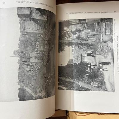 14 Antique National Geographic Magazines c. 1908-1909