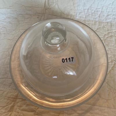 Vintage round butter/cheese dome