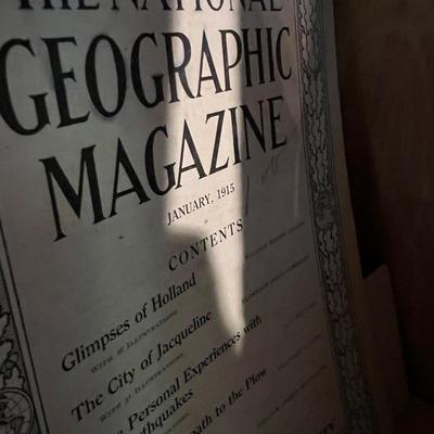 45 Antique National Geographic Magazines c. 1914-1918