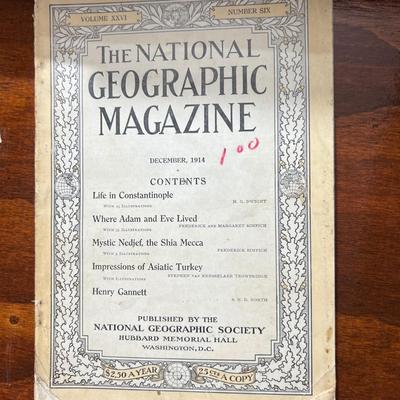 45 Antique National Geographic Magazines c. 1914-1918