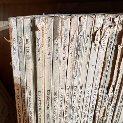 45 Antique National Geographic Magazines c. 1914-1918