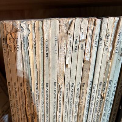 45 Antique National Geographic Magazines c. 1914-1918