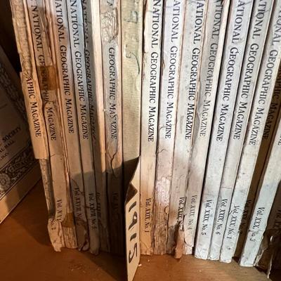 45 Antique National Geographic Magazines c. 1914-1918