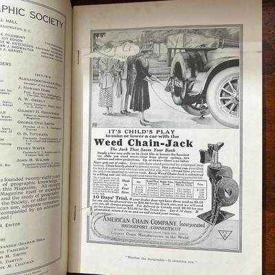 45 Antique National Geographic Magazines c. 1914-1918