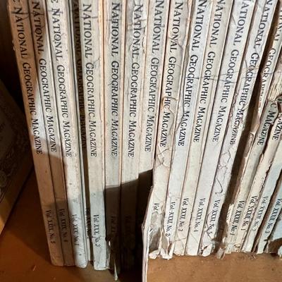 45 Antique National Geographic Magazines c. 1914-1918