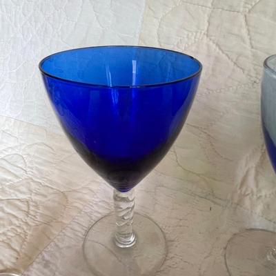 Multi color wine goblets