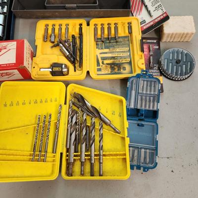 Tool Lot tin Snips Craftsman Hold Down, Sockets Sets, Weller Soldering Kit, Drill & driver bits