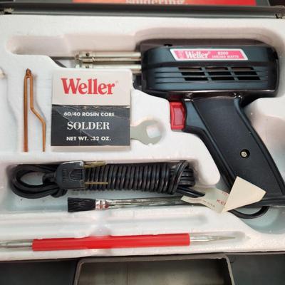 Tool Lot tin Snips Craftsman Hold Down, Sockets Sets, Weller Soldering Kit, Drill & driver bits