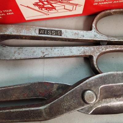 Tool Lot tin Snips Craftsman Hold Down, Sockets Sets, Weller Soldering Kit, Drill & driver bits