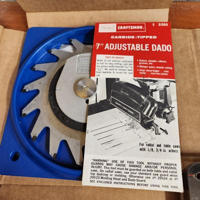 3 Sears Craftsman New, Molding Set, 6" Dado Set, 7" Adjustable Dado