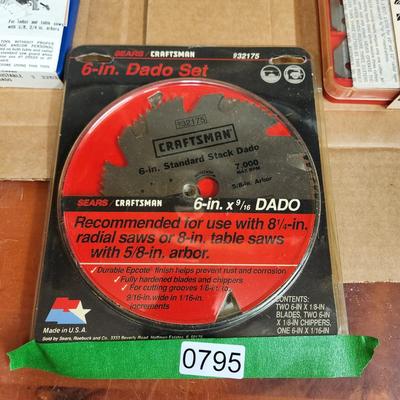 3 Sears Craftsman New, Molding Set, 6" Dado Set, 7" Adjustable Dado