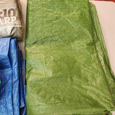 Lot of Tarps , Screen, New Pocket Hose