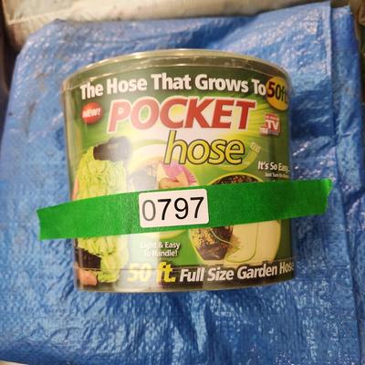 Lot of Tarps , Screen, New Pocket Hose