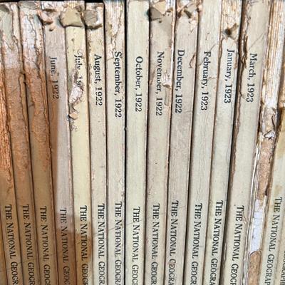 60 Antique National Geographic Magazines c.1919-1923