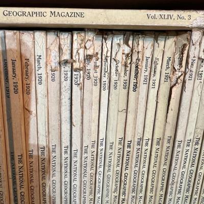 60 Antique National Geographic Magazines c.1919-1923