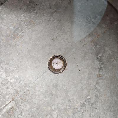 Lot of Various Sizes Galvanized Cans, Funnel