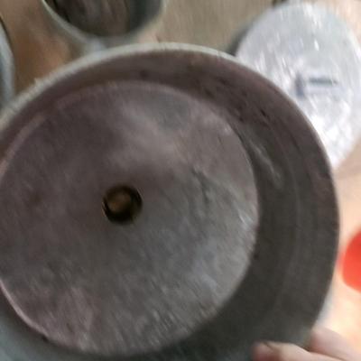 Lot of Various Sizes Galvanized Cans, Funnel