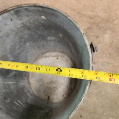 Lot of Various Sizes Galvanized Cans, Funnel
