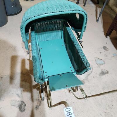 Vintage Wicker Baby Doll Carriage