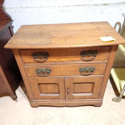Antique Oak Chest Dry Sink 31x18x31