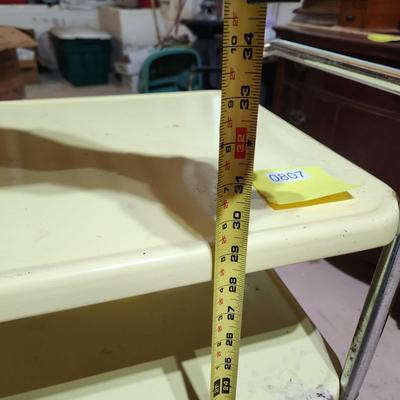 Vintage Mid Century Metal 3 Shelf Bar Cart