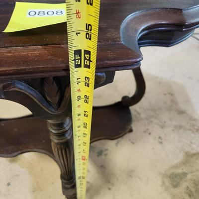Antique Console Demilune Table 24x12x24
