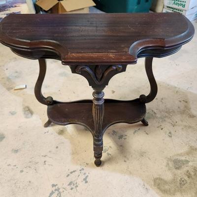 Antique Console Demilune Table 24x12x24