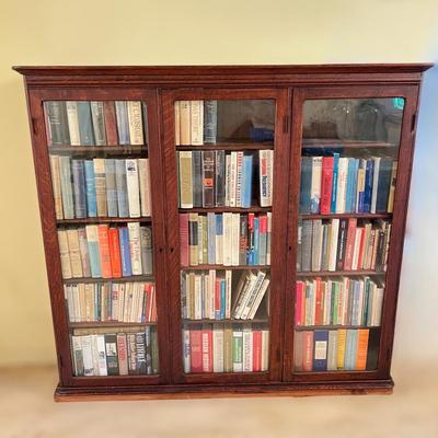 Antique Triple Section Bookcase (Books Not Included)
