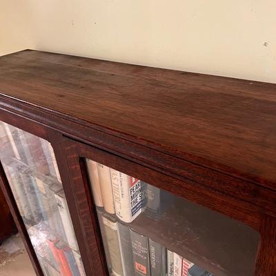 Antique Triple Section Bookcase (Books Not Included)
