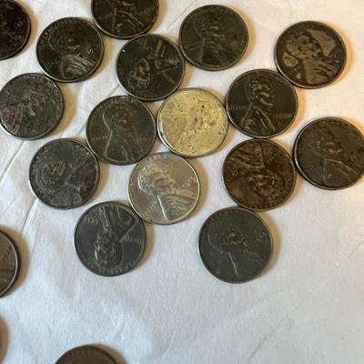 Wheat Penny Lot c. 1918-1956 Incl. Steel